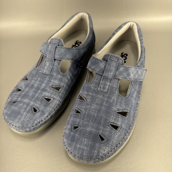 SAS Roamer Shoes Womens 10 Wide Blue Jay Comfort Loafer Mary Jane Coastal Beachy - Picture 1 of 14